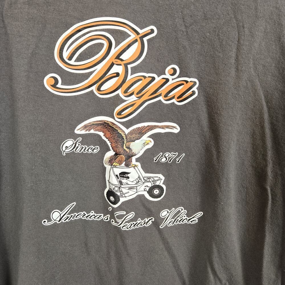 Baja Buggy Motorcyle Long Sleeve Tshirt Grey BRAAP Funny Racing XL Sexy Saying